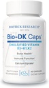 Biotics Research Bio-DK CapsTM–Emulsified Vitamin D and K, Vitamina D3 125 mcg " Vitamina K (k1,k2) 550 mcg- MK7– Vitamina D3 K2 K1, Huesos más fuertes, fuerza muscular, corazón sano " .
