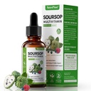 Graviola Soursop Bitters Liquid Drops with Vitamin C, D3, B6, 5000mg Soursop Fruit &amp; Leaf Extract + 10 Bitters Botanicals for Immune Support Digestive Health Antioxidant Boost VegaNon-GMO Vegan 2 Fl Oz