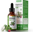 Graviola Soursop Bitters Liquid Drops with Vitamin C, D3, B6, 5000mg Soursop Fruit &amp; Leaf Extract + 10 Bitters Botanicals for Immune Support Digestive Health Antioxidant Boost VegaNon-GMO Vegan 2 Fl Oz