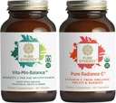 PURE SYNERGY Mujeres Multivitamínicas, Estrés y Esenciales Energéticos Agrupar  Alimento completo con Adaptógenos  durable Vitamina Natural C Immune and Skin Supplement ⋅ Vegan, Non-GMO, and Organic Ingredients