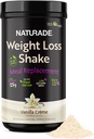 Naturade Weight Loss Shake Meal Replacement, 18 Servings - 25g Proteína de base vegetal, CLA, fibra &amp; 18 Vitaminas y Minerales Diseñados para Curb Cravings and Boost Daily Nutrition - Vanilla Creme