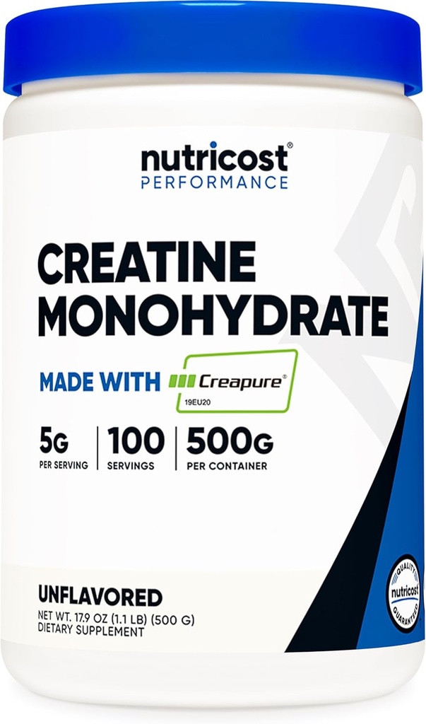 Nutricost Creapure® Creatine Monohydrate 500 gramos