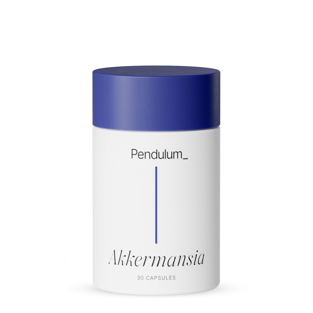 Péndulo Akkermansia Probiótico con fibra prebiótica - Aumenta la producción GLP-1, Delayed Release, Third-Party Tested, 100M AFU Live Strain for Gut Health for Men &amp; Women (30 Capsules, 1-Pack)