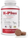 K-Plus Citrato de Potasio Plus Suplemento de Arándano para Perros - UTI Remedy Tablas Chewable - Apoyo Salud de la vejiga - Para cada raza de perros (100 Tabs)