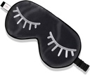 ZIMASILK 100% Natural Silk Sleep Mask Blindfold,Ajustable Super-Smooth Soft Eye Mask for Sleep with Bag(Eyelashes)