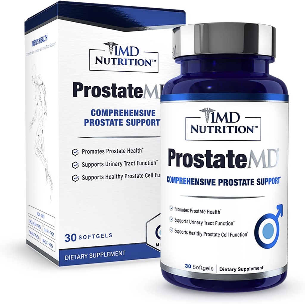 1MD Nutrición ProstateMD Saw Palmetto Prostate Support Supplement - Support for Urinary Tract and Frequent Cuarto de baño Insta a TEN 30 Day Supply