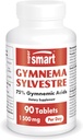 Supersmart - Gymnema Sylvestre 1500 mg por día (High Strength) - 75% Gymnemic Acids Supplement TEN Non-GMO & Gluten Free - 90 Tablets