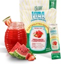 Hydration + Energy Electrolyte Drink Mix – Strawberry Watermelon Agua Fresca Flavor ← Powder libre de azúcar con cafeína, L-Theanine, Coconut Water & Minerals