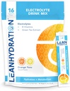 LEAN Hydration Daily Electrolyte Packets Drink Mix | Zero Calories, Zero Sugar plus Vitamins, Minerals & More | 16 ct (Orange Yuzu)