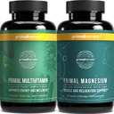 Primal Harvest Multivitamínico &amp; Magnesio Suplementos para Mujeres y Hombres Multi cápsulas de vitamina y píldoras de magnesio Glycinate