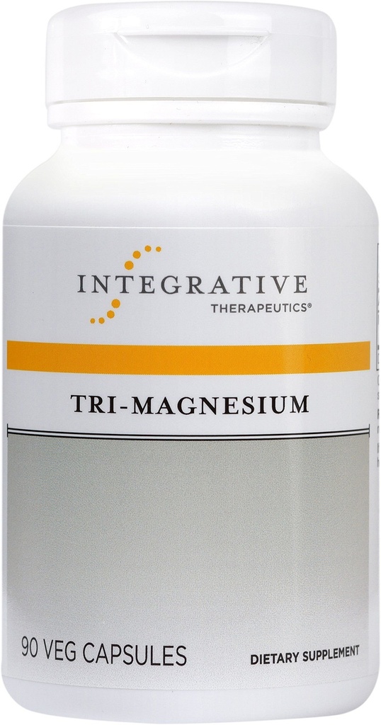 Terapéutica Integrativa Tri-Magnesium - Apoya Metabolismo de Energía Celular* - Suplemento de Magnesio para el Corazón &amp; Nerve Health Support* - Libre de lácteos - 90 cápsulas (90 servidos)