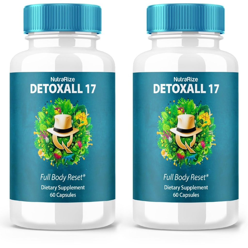 (2 Pack) DetoxAll 17, DetoxAll 17 Full Body Reset, DetoxAll17 Dietary Supplement for General Health and Wellness, Maximum Strength All-Natural Pills to Boost Energy, Detox All 17 Review (120 Capsules)