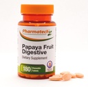 Papaya Fruta Digestiva, Mejorar la Digestión, Sabor Tasty, Suplemento Enzyme, para Bloating y Estreñimiento, Alivio de Gas, 180 Tablas Chewable