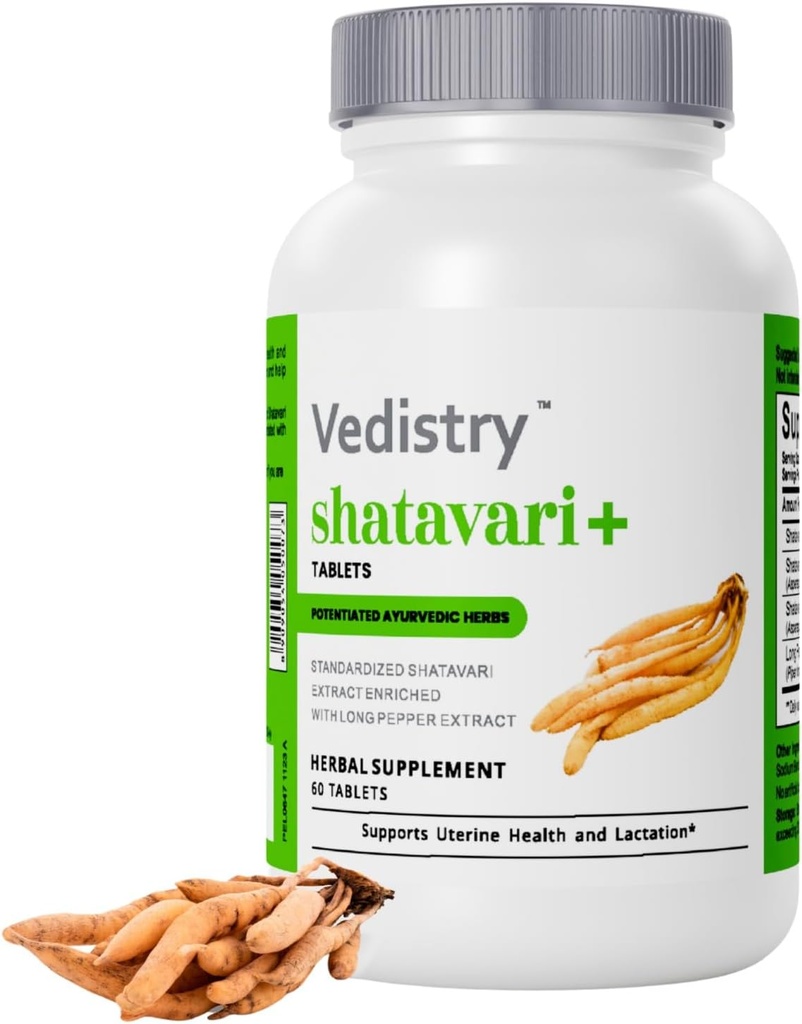 Shatavari Root Extract Tablets for Women peru Hormonal Balance & Fertility Support TEN Lactation & Uterine Health Supplement TEN 1100mg with Long Pepper TEN 60 Vegan Tablets