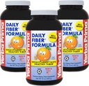 Yerba Prima Daily Fiber Fórmula 16 oz Powder (Pack of 3) - Gran Tasting Premium Suplemento de fibra dietética, Hecho en EE.UU., No GMO, Gluten Free, Natural Orange Flavor