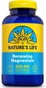 Magnesio de renovación de la vida de la naturaleza 500 mg - Citrato de magnesio, malato de magnesio, óxido de magnesio más vitamina B-6 - musculos y nervios Soporte - laboratorio Verificado - 275 Servimientos, 275 VegCaps