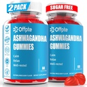 Ashwagandha Gummies Azúcar Gratis para Mujeres Hombres, Alta Potencia Ashwagandha Extracto Suplementos con L-Theanine GABA Chamomile Turmeric Vitamina D3 B12 para adultos de estrés Vegan ( Berry mixto)