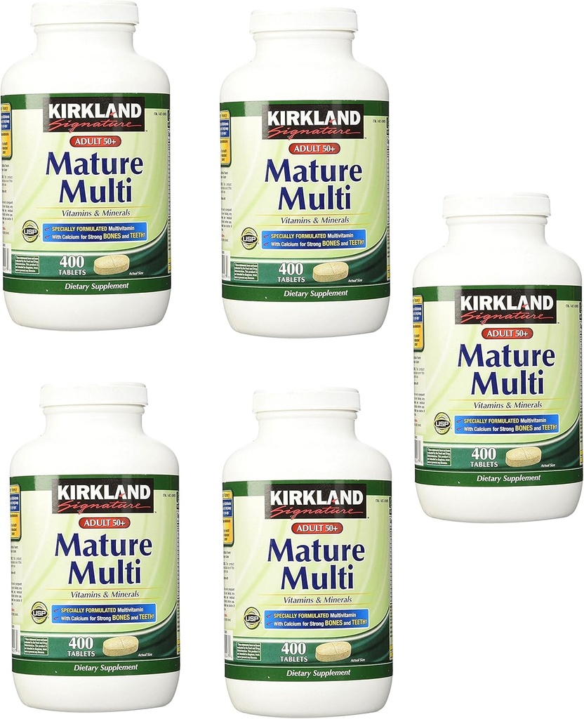 Kirkland Firma madura adultos multi tabletas de vitamina, 5 paquete (400 cuenta)