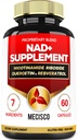 NAD+ Suplemento con Nicotinamide Riboside w/Quercetina, Resveratrol, Turmeric, Rhodiola Rosea, Astragalus - 60 Cuenta