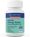 WELMATE - Allergy Relief - Fexofenadine HCl 60 mg - 12 Hour Non-Drowsy Antihistamine - Sneezing - Runny Nose - Itchy Eyes, Nose & Throat - Allergy Relief Tablets - 200 Count