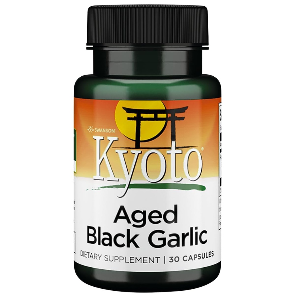 Swanson Aged Black Garlic 650 Milligrams 30 Capsules