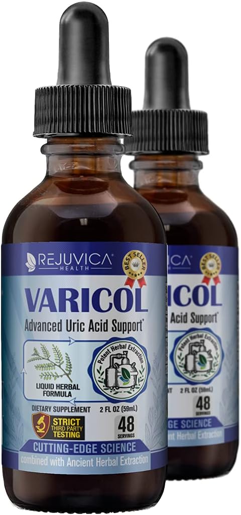 Varicol - Advanced Uric Acid Support Supplement - Liquid Delivery for Better Absorption - Tart Cherry, Chanca Piedra, Celery Seed, Ginger &amp; More!