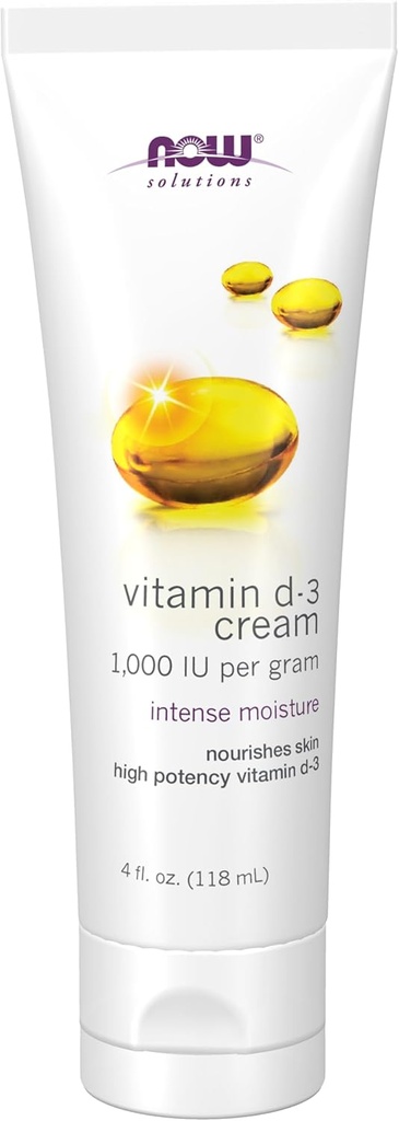 AHORA Soluciones, Vitamina D-3 Crema 1000 UI Por Gram, Alta Potencia, Moistura intensa, 4-Once