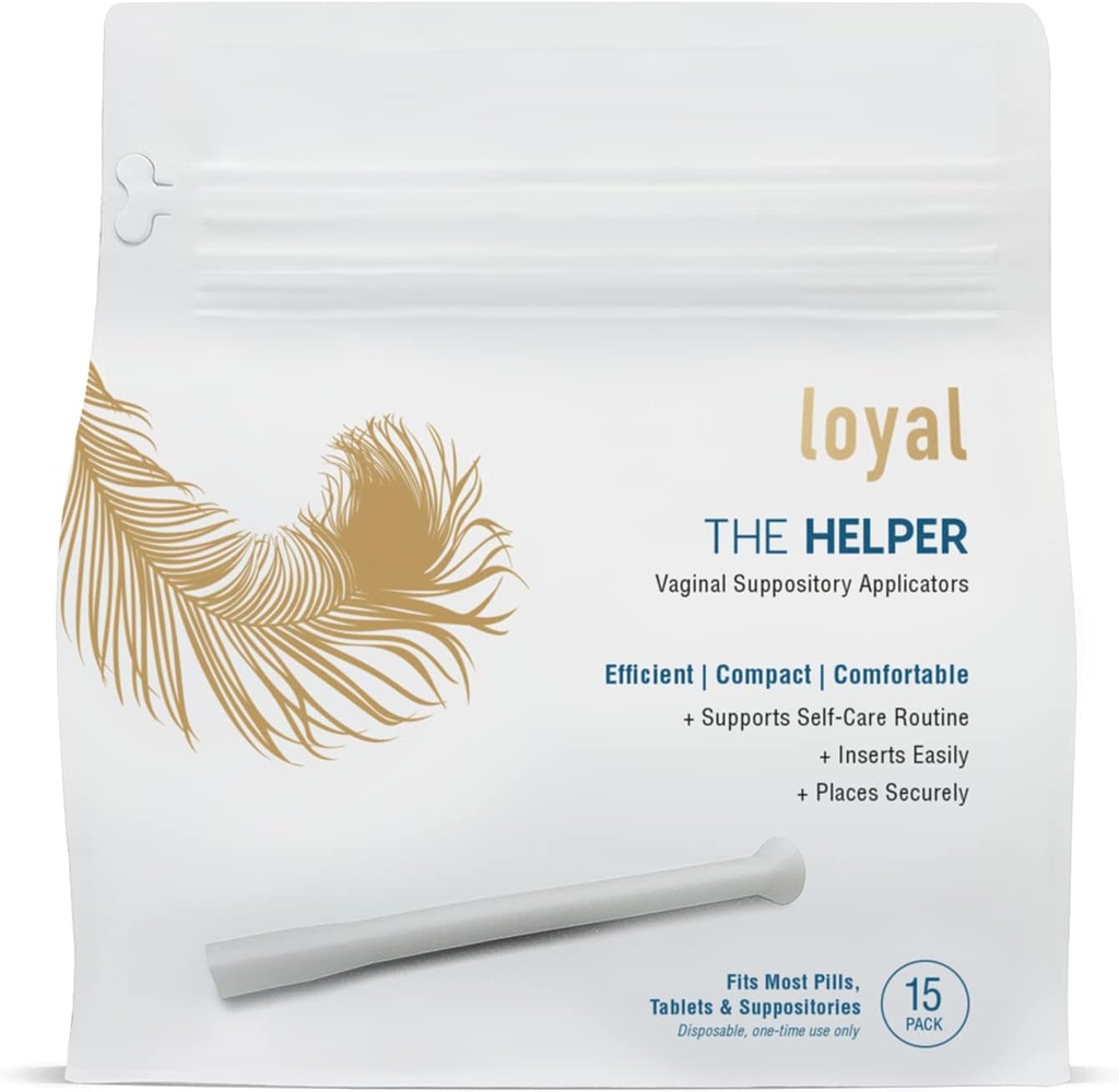 Loyal The Helper Vaginal Suppository Applicators TEN EFficient TEN Compact TENENCIA Cómoda TENCIÓN La mayoría de las marcas, píldoras, tabletas y depósitos de ácido Boric (15-Pack)