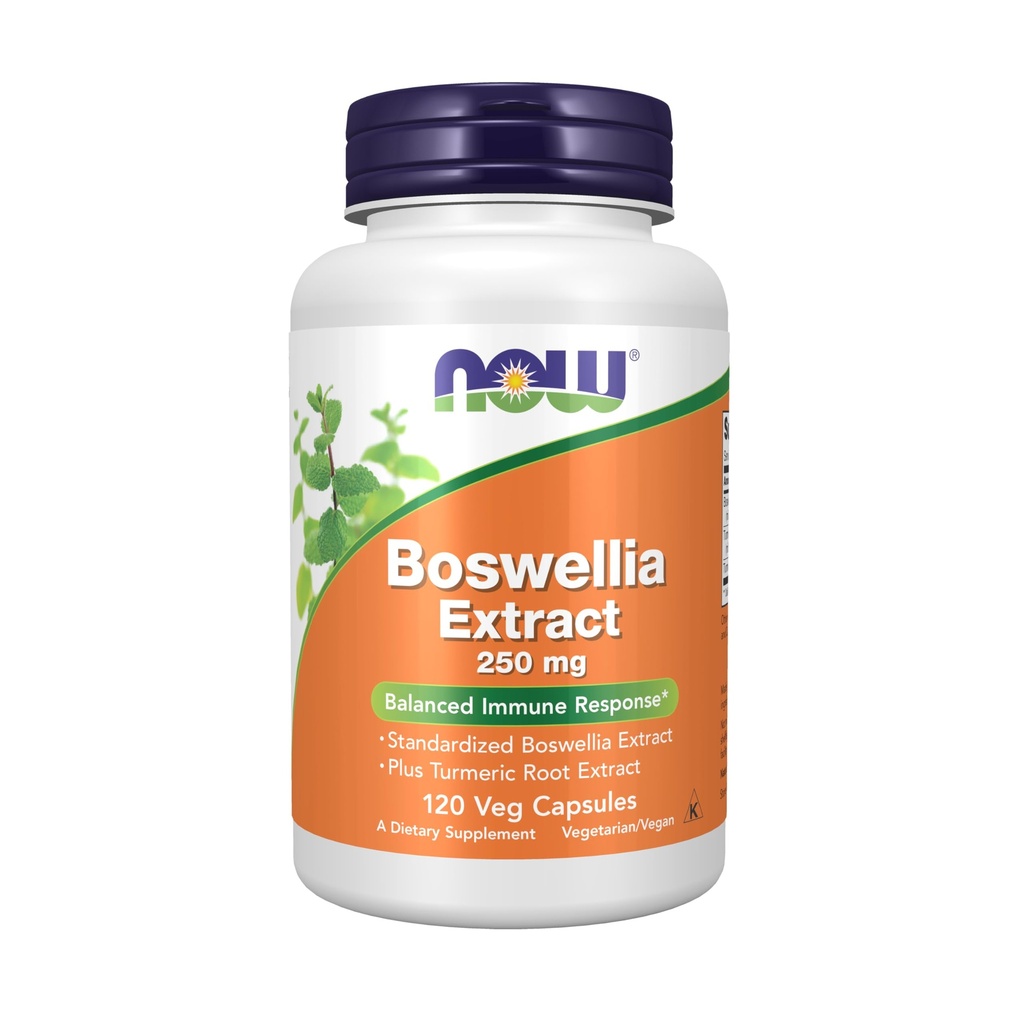 AHORA Suplementos de alimentos, Extracto de Boswellia 250 mg, más Extracto de raíz de Turmérica, 120 cápsulas de verduras