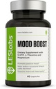 LES Labs Mood Boost – Stress Relief, Mood Support, Deep Relaxation & Better Sleep – 5-HTP, Ashwagandha, Rhodiola Rosea, Magnesium, L-Theanine & GABA – Suplemento no GMO – 60 cápsulas
