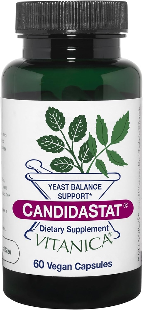 Vitanica Candidastat, Apoyo Equilibrado, Vegan, 60 cápsulas
