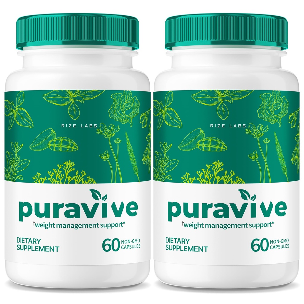 (2 Pack) Puravive, Puravive Weight Loss Capsules, Puravive Exotic Rice Method, All Natural Detox &amp; Cleanse Support, Pura Vive Keto Reviews (120 cápsulas)