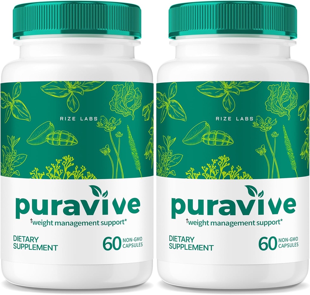 (2 Pack) Puravive, Puravive Weight Loss Capsules, Puravive Exotic Rice Method, All Natural Detox &amp; Cleanse Support, Pura Vive Keto Reviews (120 cápsulas)