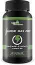 Surge Max Pro - Crecimiento muscular Fórmula - Potencia potencia, fuerza, resistencia, energía - Bomba muscular explosiva - Grandes ganancias - Ayuda Oxígeno y Nutriente Entrega a los músculos - L-Arginina - Construir Masa muscular