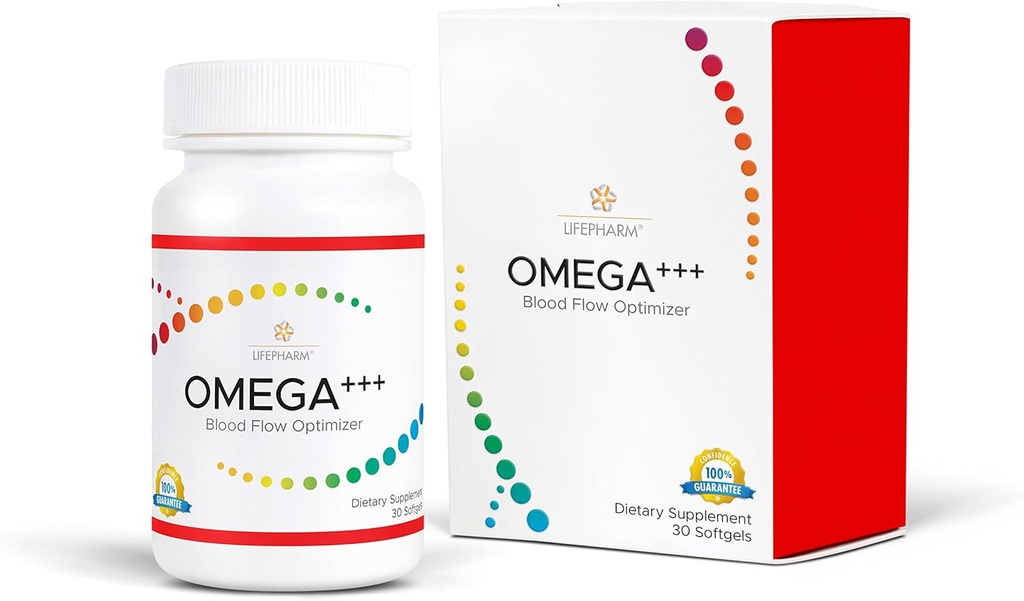 Omega +++ Supplement for Men and Women: Premium Fish Oil DHA EPA Omega 3, Omega 3 EFA 369 in Cold-Pressed Formulation. Non-GMO, Gluten-Free, and Third-Party Tested for Prime Quality (30 Count)
