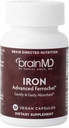 BRAINMD Dr Amen Iron - 30 Capsules - Supports Energy Production, Cognitive Function & Gene Regulation - Gentle &amp; Easi Absorbed - Gluten Free - 30 Servings