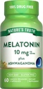 La verdad de la naturaleza Melatonin 10mg con Ashwagandha ← 60 cápsulas ← Suplemento gratuito para adultos