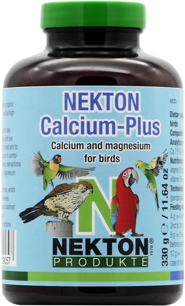 Calcio Nekton Plus - Calcio con Magnesio & Vitaminas, Blanco, 330g/11.64 oz