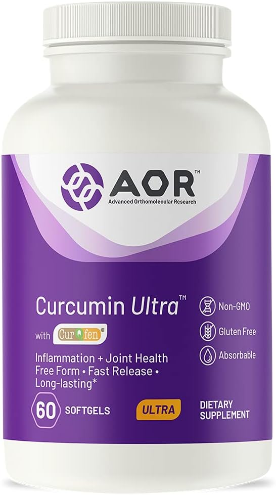 AOR, Curcumin Ultra, suplemento Premium, Soporte conjunto de acción rápida, 60 Softgels (60 Servings)