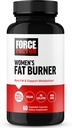FORCE FACTOR Mujeres Grasa Quemador, Metabolismo Booster y Weight-Loss Apoyo al Suplemento, Green Tea Fat Burner Peso-Píldoras para ayudar con energía, dieta y ejercicio, Vegan, No GMO, 60 cápsulas