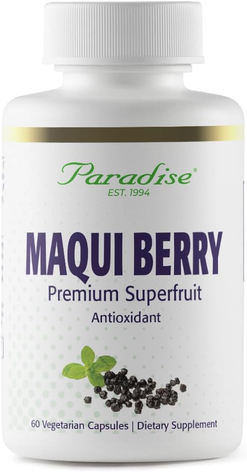 Herbs para el Paraíso, Extracto de Berry Maqui Orgánica, 400 mg, Concentrado Fresco, Congelado para Potencia Superior, No GMO, Vegan, 60 cápsulas