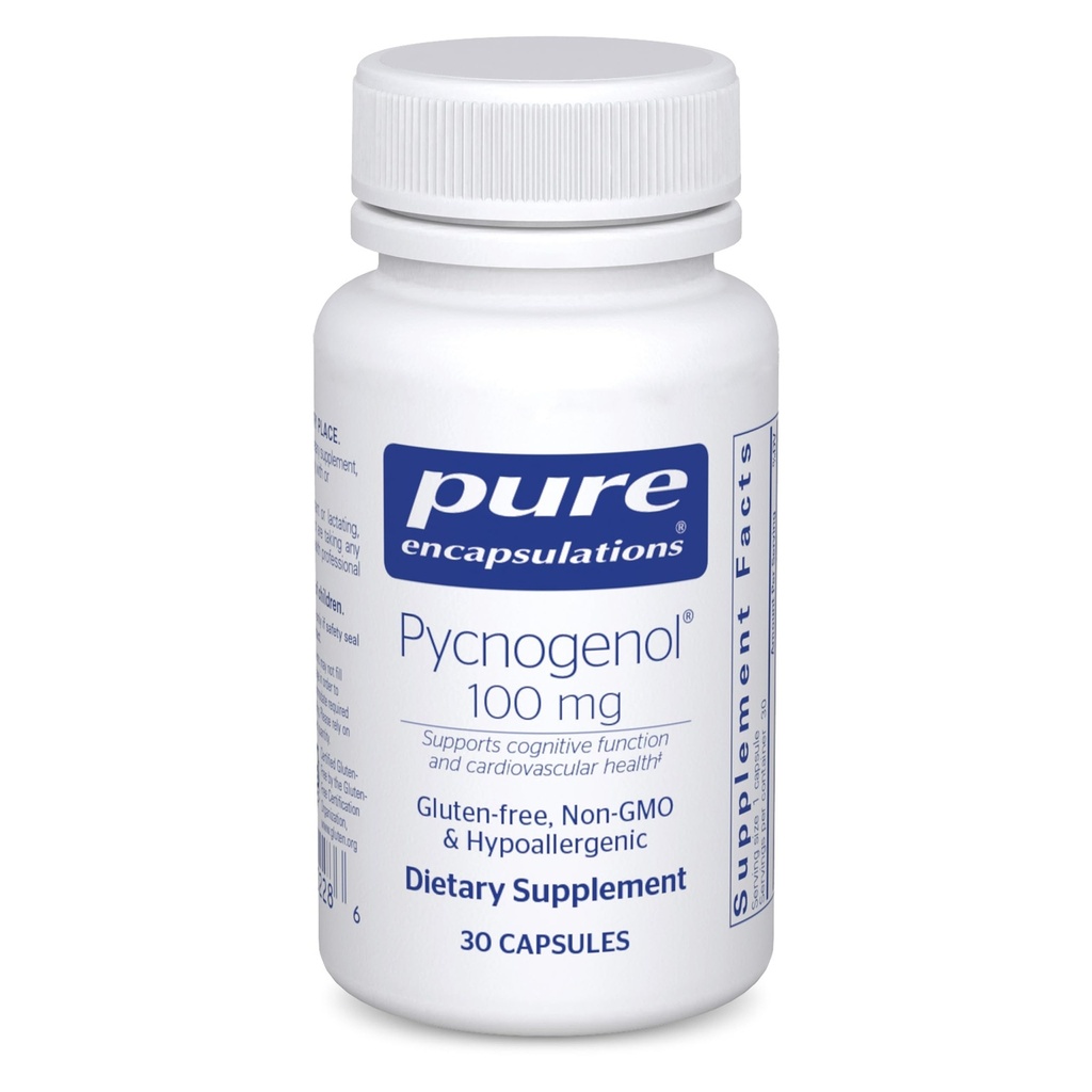 Pure Encapsulations Pycnogenol 100 mg peru Hypoallergenic Supplement to Promote Vascular Health and Provide Antioxidant Support Ø 30 Capsules