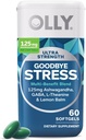 OLLY Ultra Strength Bye Stress Softgels, GABA, Ashwagandha, L-Theanine y Lemon Balm, Stress Relief Supplement - 60 Count