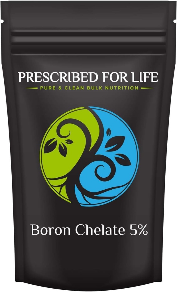 Prescrito para el Aguijón de la Vida 5% Polvo, Suplemento Natural de Borón para Hombres y Mujeres, Gluten Free, Vegan, Non GMO (1kg)