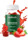 Embody: 60 Skin Gummies Multivitamin Retinol Gummy ← Vitamina A Suplemento para Anti-Aging, Glowing, Joven &amp; Esquía Clara ← Pelo fuerte &amp; uñas con Biotin, Vitamina C, B12 &amp; Zinc