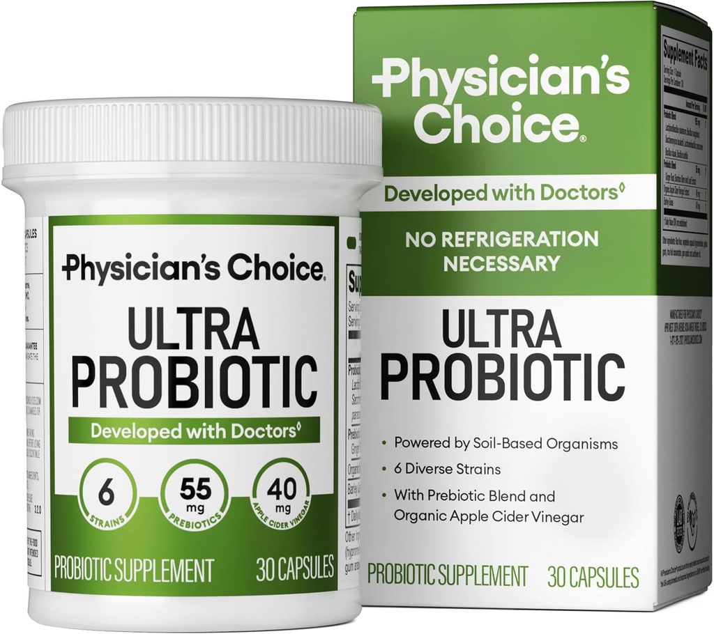 Ultra Probiótico - 60B SBO Probiótico - 6 Strains - Basado en el suelo - Usuarios Probióticos avanzados - Probióticos para Mujeres y Hombres - Salud Digestiva - Apoyos Constipación ocasional, Gas &amp; Bloating