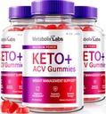 rize labs - - Metabolix Labs Keto Plus ACV Gummies - Weight Management Support Apple Cider Vinegar Suplemento (180 Gummies)