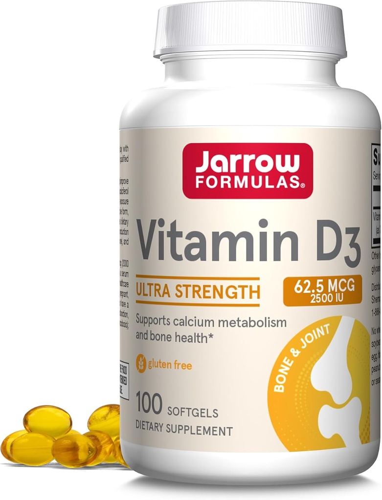 Jarrow Fórmulas MagMind Brain Health Capsules y Vitamina D3 Softgels - Suplemento cerebral para el soporte de memoria y la salud ósea - 90 Cuenta y 100 Cuenta
