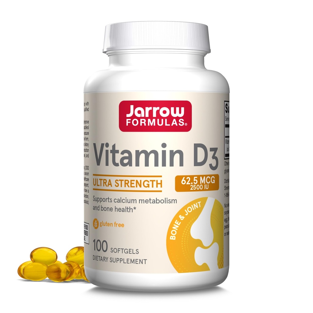 Jarrow Formulas MagMind Brain Health Capsules and Vitamin D3 Softgels - Brain Supplement for Memory Support and Bone Health - 90 Count and 100 Count
