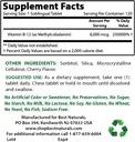 Mejores Naturales Vitamina B12 6000 mcg &amp; Vitamina C 1000 mg